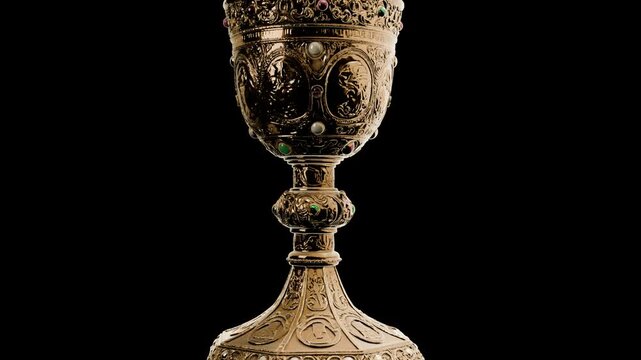 Holy Grail, ornate golden cup,