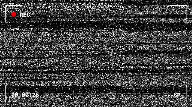 Retro Recording Screen Overlay with VHS Camcorder Frame 4K