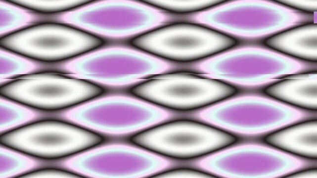 Abstract pink and white geometric pattern with smooth oval shapes