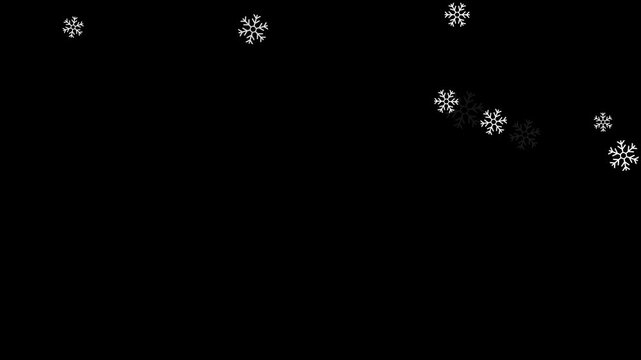 Seamless loop blurred snowflakes on clean black animation, Christmas winter snowflake border overlay particle animation,
Snow flakes falling in slow motion, Snow flakes falling in slow motion