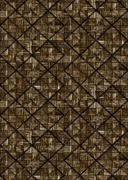 Seamless sophisticated dark brown and black abstract texture featuring elegant geometric triangle patterns and refined artistic wood parquetry surface