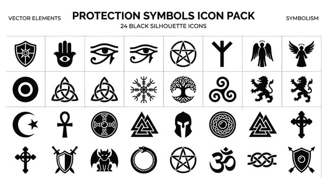 Symbols represent ancient protection.