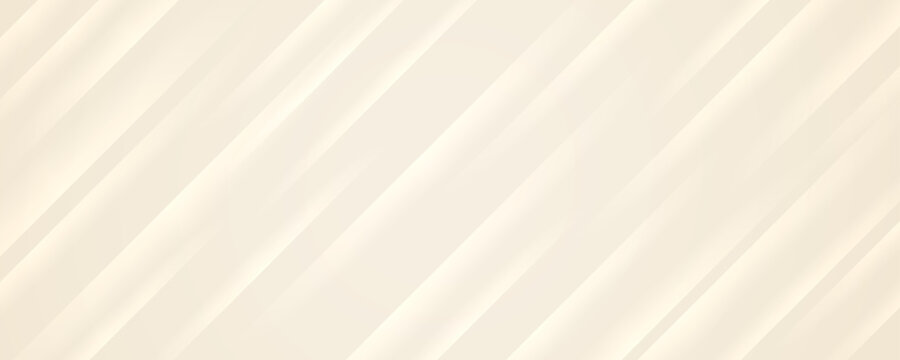 Light beige diagonal line background. Oblique gradient stripe texture. Modern smooth wallpaper for banner, presentation, flyer, poster, brochure, magazine. Vector sleek lines tech backdrop template