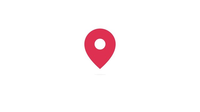Minimalist Map Pointer Icon Bouncing Minimal Animation