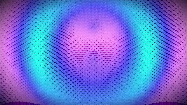 Abstract 3d digital cuboid waves neon aesthetic motion graphics loop