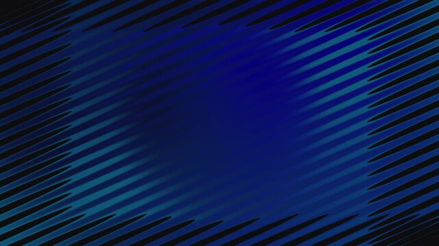 Abstract blue and black diagonal striped pattern animation background with a dark gradient, perfect for motion graphics and video projects.