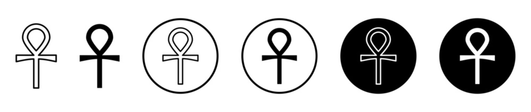 Ankh icon. Editable stroke and filled. Pixel perfect