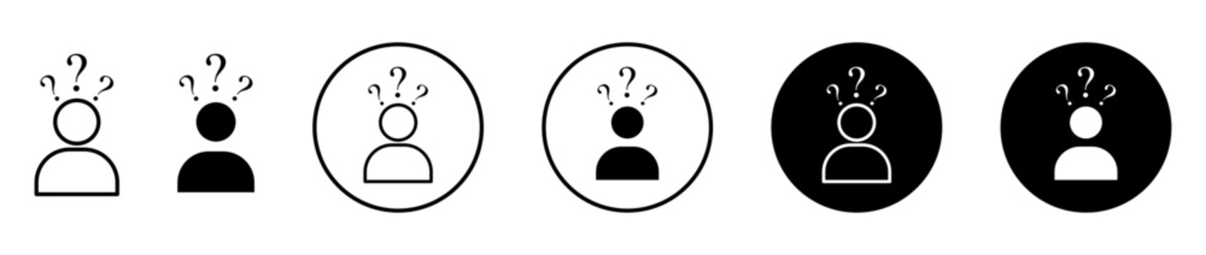 Curious human icon. Editable stroke and filled. Pixel perfect