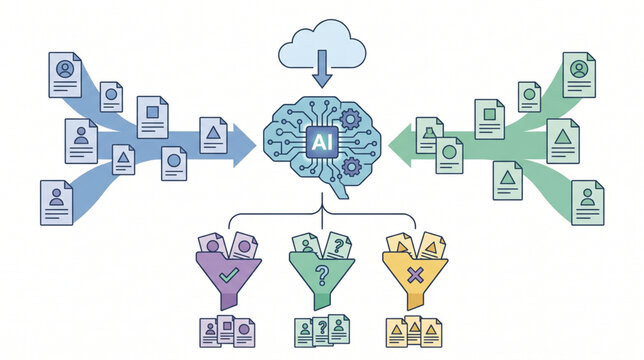 AI-Powered Data Management System Automating Information Categorization, Filtering, and Intelligent Decision Support Workflows