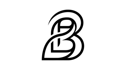 Elegant Abstract Monogram 'BB' Logo Design, Minimalist Black and White Symbol © hidayati