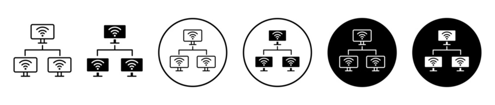Local network icon. Editable stroke and filled. Pixel perfect