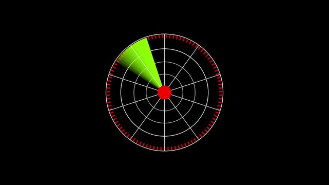 Digital searching system animation. Rader searching security concept animation icon. signal waves, searching icon with transparent background with alpha .4k video