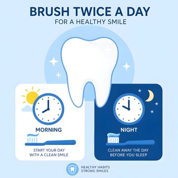 Kids Oral Care Illustration &ndash; Brushing Teeth for Strong Healthy Smile