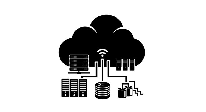 Cloud Computing Network Servers Data Storage.