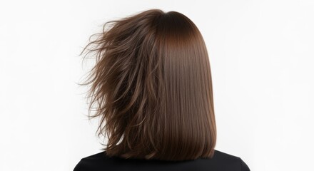 Naklejka premium Split Image Showing Before and After Hair Transformation, From Frizzy to Smooth and Shiny