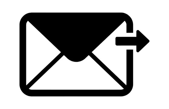 Email forward icon, send message symbol, vector illustration vector art