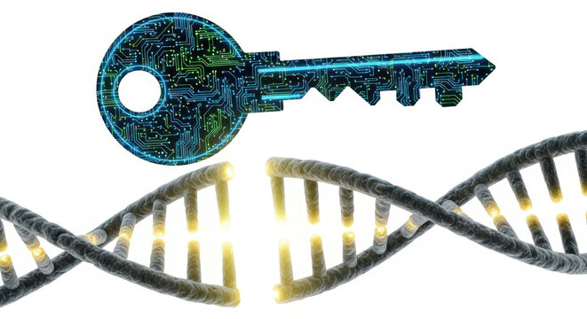Personalized medicine key DNA technology unlocking genomic data for targeted treatment and innovation in healthcare
