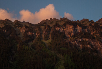 Fototapeta premium sunset in the swiss mountains
