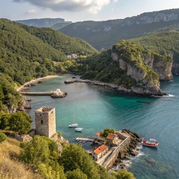 Gideros Bay, which bears the traces of the Genoese, where pirates took shelter in ancient times and is the natural harbor of the Square. Cide, Kastamonu, Turkey