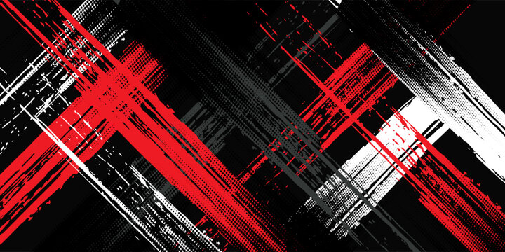 Gaming esport background striking stripes electric banner vector illustration design red black grunge brush wing comic pattern modern abstract concept livery stripes decal paint splash splatter.eps 10