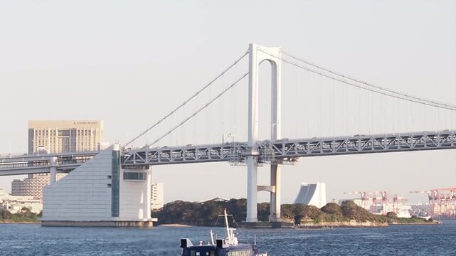 東京湾の海景とお台場。