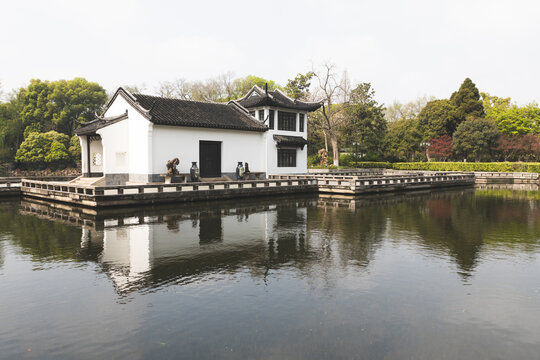 Pavilions and towers in Changzhou gardens, China