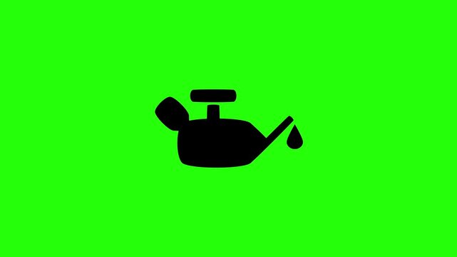 Premium 4K motion graphic of an automotive oil pressure warning can indicator silhouette bouncing. Clean asset for vehicle maintenance workshop blog.