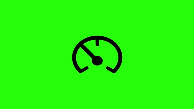 High quality 4K video showing an automotive speedometer gauge dial silhouette representing vehicle acceleration bouncing. Creative taxi dashboard web asset.