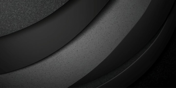 A dark grey and black carbon fiber background featuring a modern 3d wave pattern with elegant metal curves and shutter lines for a premium business wallpaper template