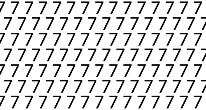 abstract creative number 7 pattern design.