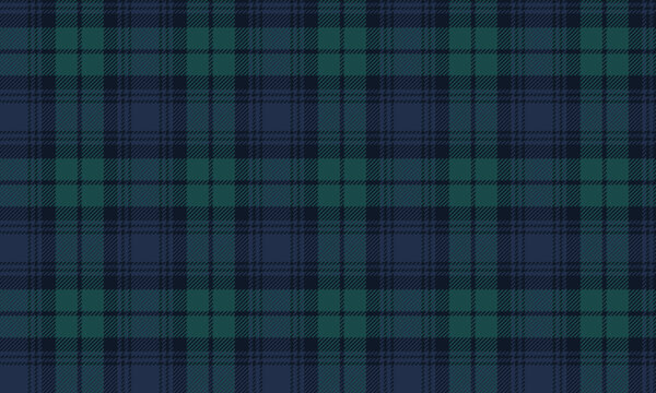 Seamless plaid fabric in blue, green, and navy blue offers a fresh and unique feel, ideal for fashion design, shirts, skirts, trousers, and dresses, creating a distinctive and modern look.