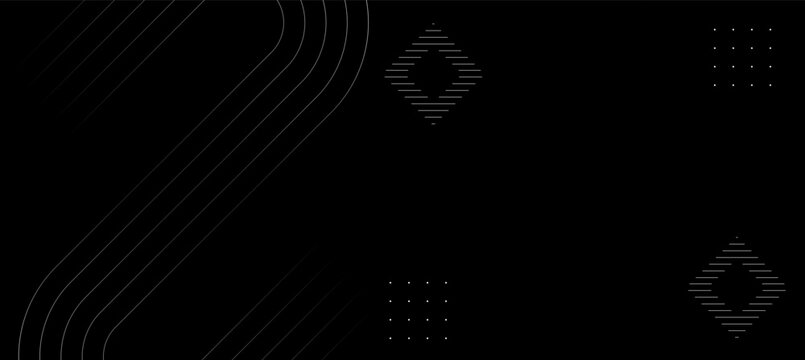 Abstract black and white background with a futuristic green digital matrix pattern and glowing light lines for a modern technology wallpaper design