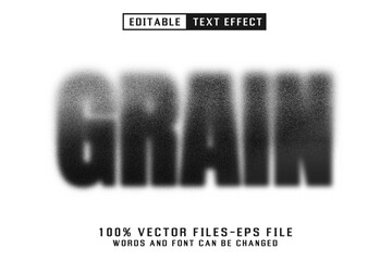 Obraz na płótnie Canvas Grain Noise Editable Text Effect
