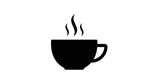 A steaming hot cup of coffee sits alone on a table indoors.