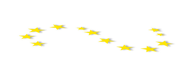 Flat perspective gold stars circular ring template layout for modern infographic presentations png image. © Samsur
