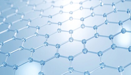 Molecular Structure of Graphene Material Closeup.