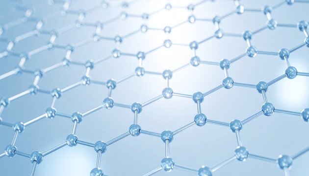 Molecular Structure of Graphene Material Closeup.