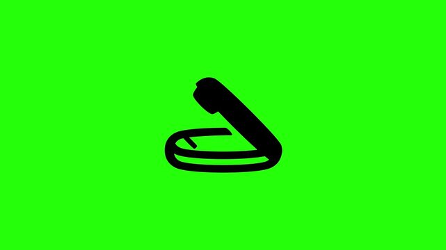Clean 4K horizontal video showing a traditional metal desktop paper stapler mechanism silhouette bouncing. High quality company supply catalog asset.