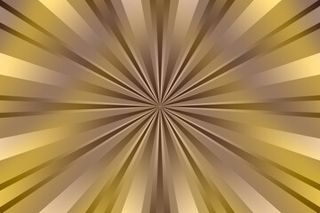Fototapeta premium Abstract golden sunburst background with radial rays