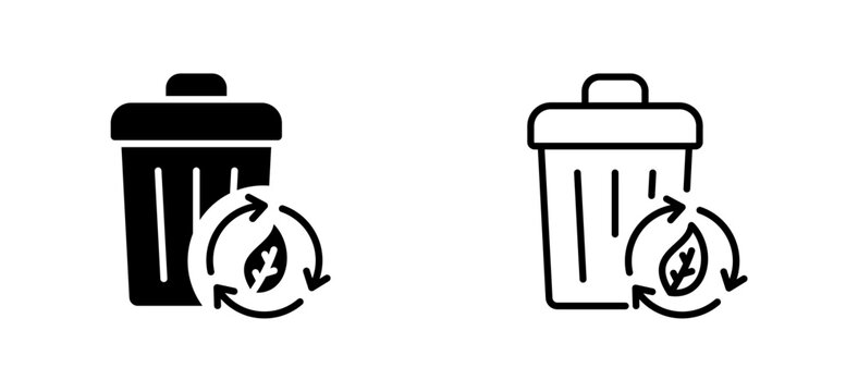 Style Glyph And Line Collection Vector Icon of Zero Waste