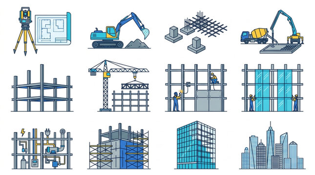 Construction Process Illustrated Step by Step.
