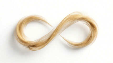 Naklejka premium Minimal infinity symbol generated by swirling sand and air currents.