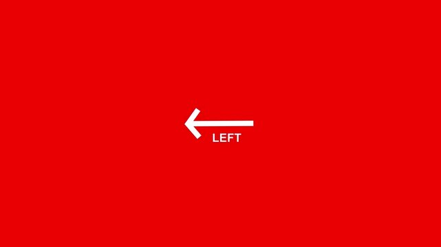 Animated Left Directional Arrow: Moving Pointer Loop for Web Navigation, Apps, and Back UI Button