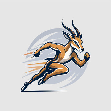 Animal logo mascot illustration shows cute professional character in clean modern vector style