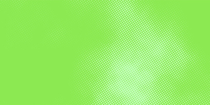 Contemporary green comic-style wallpaper with classic dot patterns and vibrant pop art composition for advertising, packaging, and editorial layouts.
