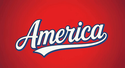 America wordmark on red background © Cendol