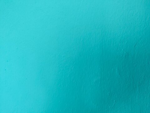 Abstract Minimalist Light Turquoise Plaster Surface with Copy Space