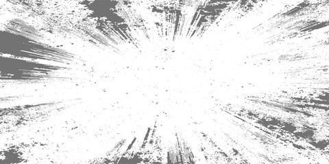 Obraz premium Explosive grayscale burst with dynamic radial lines, comic-style energy impact, high contrast, dramatic motion effect vector illustration. 