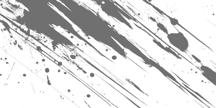 Abstract black and gray paint strokes slashing diagonally across a white background, grunge texture, high contrast, minimalistic monochrome texture design.	
