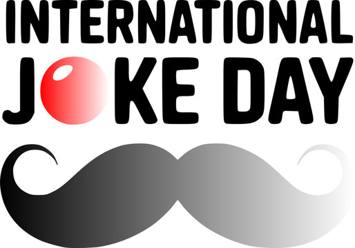 International Joke Day celebration typography banner template